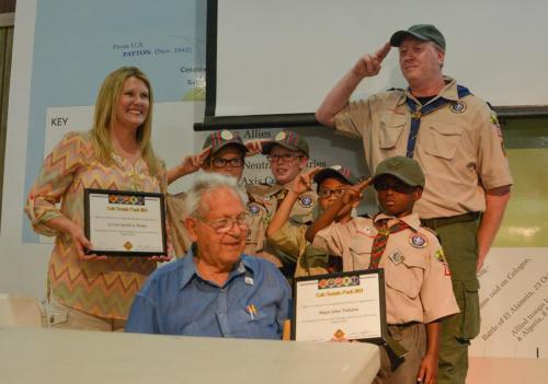 Planes of Fame - August 6, 2016 - boyscouts saluting