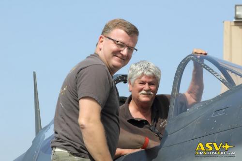 Planes of Fame - August 6, 2016 - guys smiling from Corsair