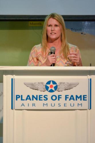 Planes of Fame - August 6, 2016 - michele behind podium