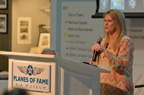 Planes of Fame - August 6, 2016 - michele presenting to group