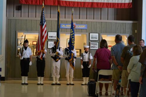 Planes of Fame - August 6, 2016 - front view of color guard