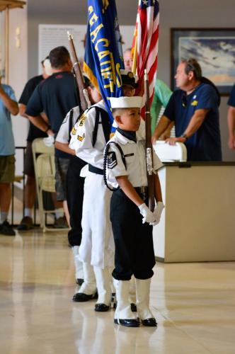 Planes of Fame - August 6, 2016 - long shot of color guard