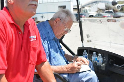 Planes of Fame - August 6, 2016 - signing book in vehicle
