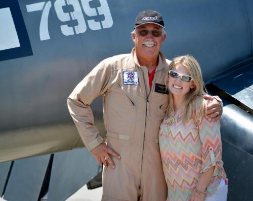 Planes of Fame - August 6, 2016 - michele and pilot