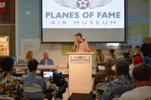 Planes of Fame - August 6, 2016 - boyscout leader speaking